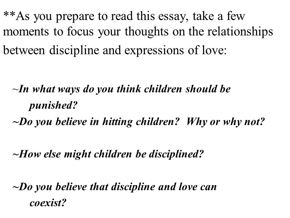 child discipline essay