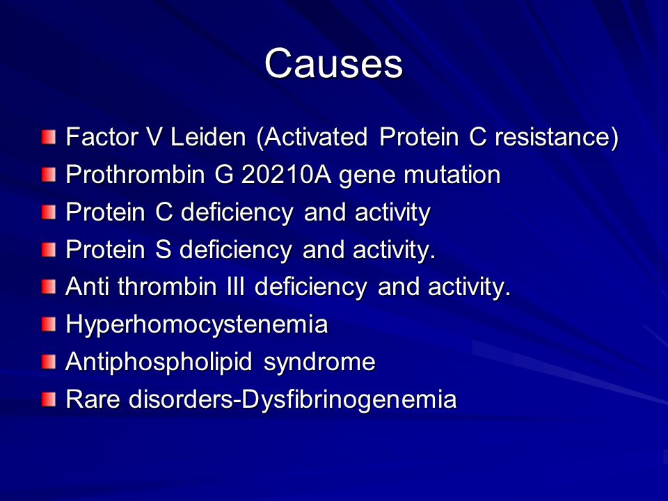 Factor 5 Protein C Deficiency Diet
