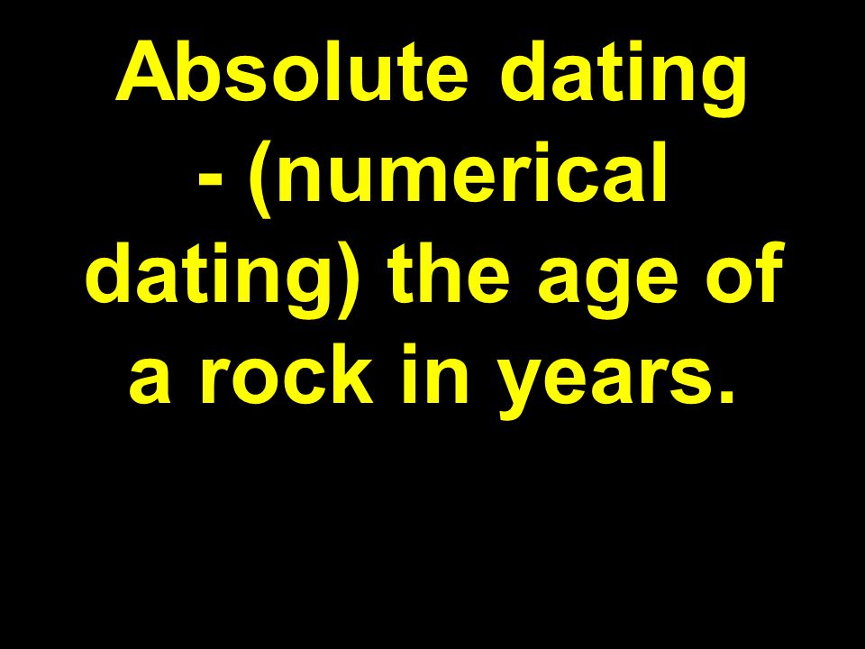 Define Absolute Dating And Explain How It Is Different From Relative Dating