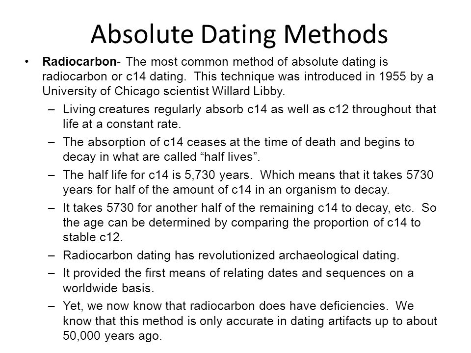 What Is Absolute Dating Mean