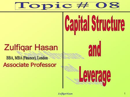 FM/Capital Structure and Leverage