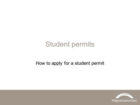 How to apply for a student permit