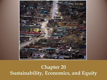 Chapter 20 Sustainability, Economics, and Equity.