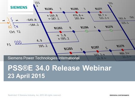 PSS®E 34.0 Release Webinar 23 April 2015