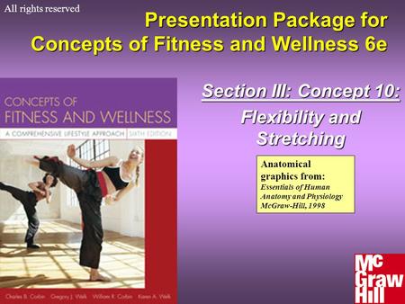 Presentation Package for Concepts of Fitness and Wellness 6e