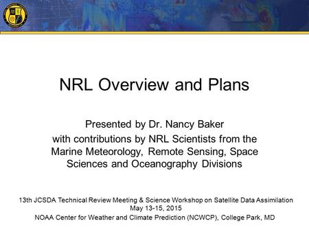 Presented by Dr. Nancy Baker