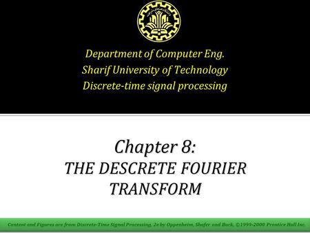 Chapter 8: The Discrete Fourier Transform