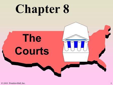 © 2003 Prentice-Hall, Inc. 1 Chapter 8 The Courts.