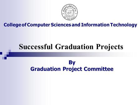 Successful Graduation Projects