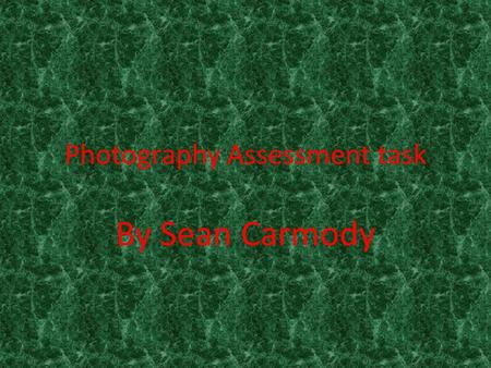 Photography Assessment task By Sean Carmody. Max Dupain The photographer Max Dupain has really taken this photograph well, it is a photograph of a plant.