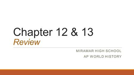 Miramar High School Ap World History