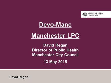 Director of Public Health Manchester City Council
