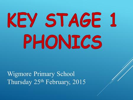 Wigmore Primary School Thursday 25 th February, 2015.