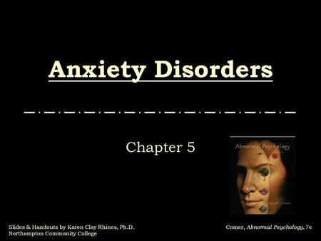 Anxiety Disorders Chapter 5.