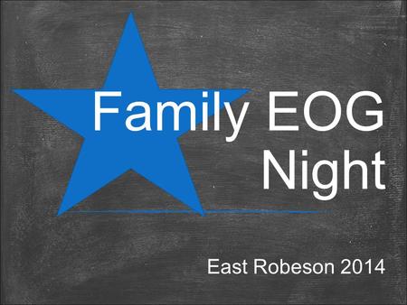 Family EOG Night East Robeson 2014.
