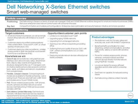 Dell Networking X-Series Ethernet switches