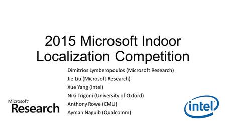 2015 Microsoft Indoor Localization Competition