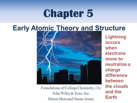Early Atomic Theory and Structure