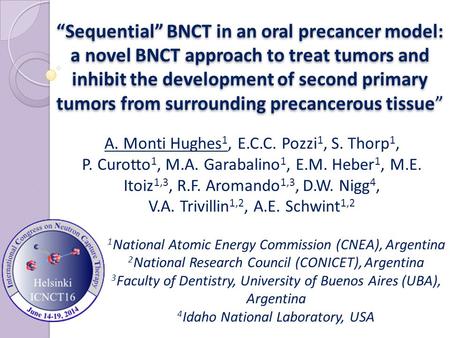 “Sequential” BNCT in an oral precancer model: a novel BNCT approach to treat tumors and inhibit the development of second primary tumors from surrounding.
