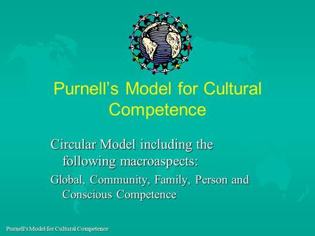 Purnell’s Model for Cultural Competence