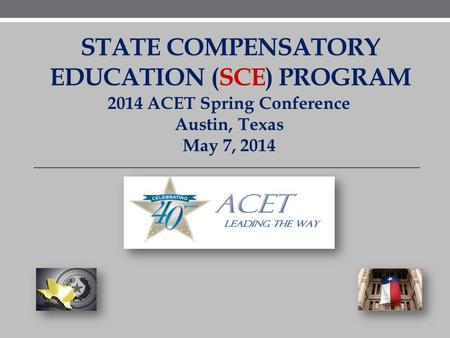 State Compensatory Education (SCE) Program