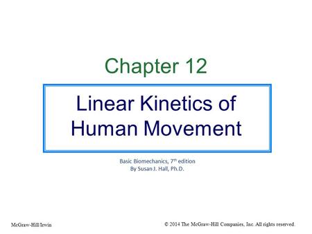 Linear Kinetics of Human Movement