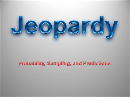 Test Your Luck! Tricky Predictions Tricky Predictions Bias / Unbiased Probability 50 40 30 20 10 20 30 40 50 10 20 30 40 50 10 20 30 40 50 10 20 30 40.