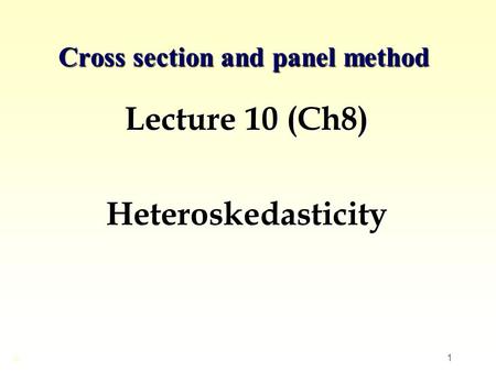 Cross section and panel method