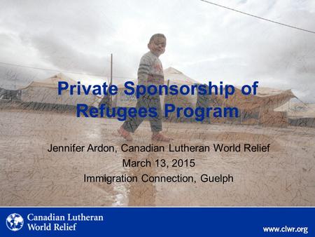Private Sponsorship of Refugees Program
