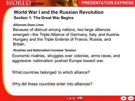 World War I and the Russian Revolution