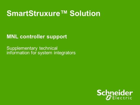 SmartStruxure™ Solution