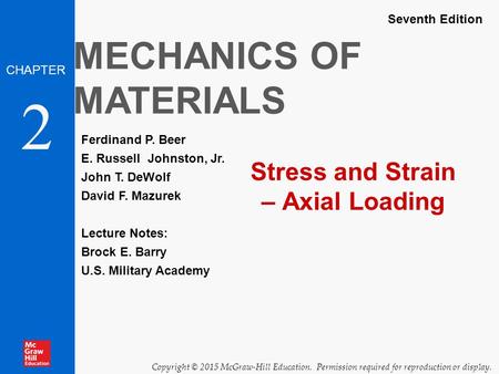 Stress and Strain – Axial Loading