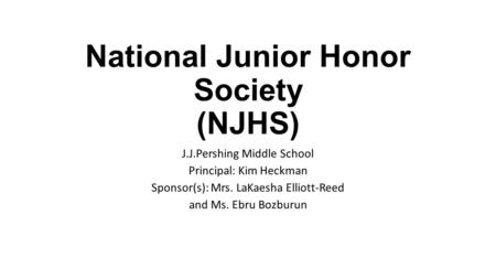 National Junior Honor Society (NJHS)