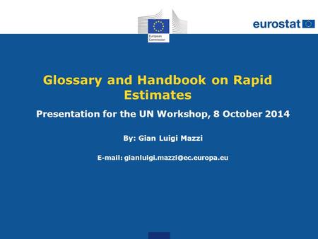 Glossary and Handbook on Rapid Estimates