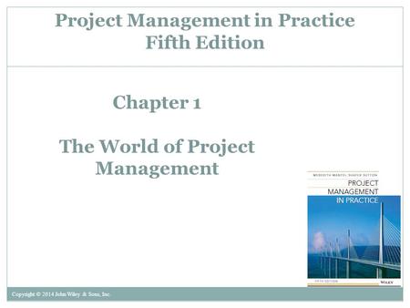 Chapter 1 The World of Project Management