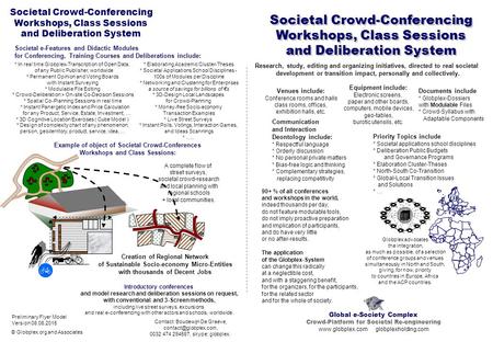 Societal Crowd-Conferencing Workshops, Class Sessions and Deliberation System Societal Crowd-Conferencing Workshops, Class Sessions and Deliberation System.