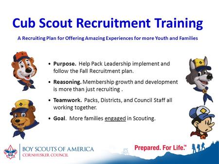 Cub Scout Recruitment Training