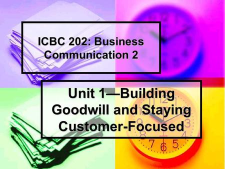 ICBC 202: Business Communication 2