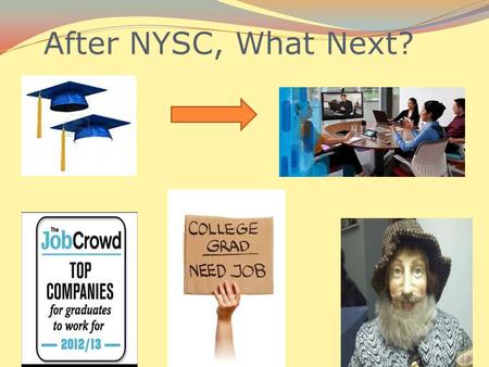 After NYSC, What Next? www.ngit.org.uk Learning is changing… For good.