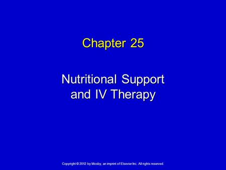 Nutritional Support and IV Therapy