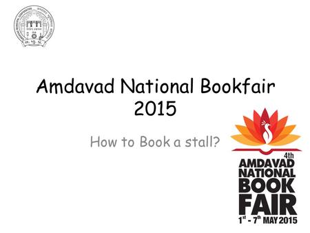 Amdavad National Bookfair 2015 How to Book a stall?
