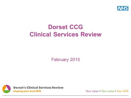Dorset CCG Clinical Services Review