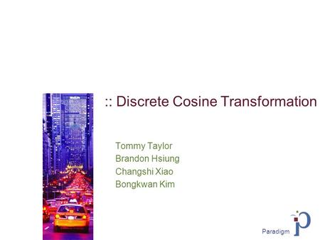 :: Discrete Cosine Transformation