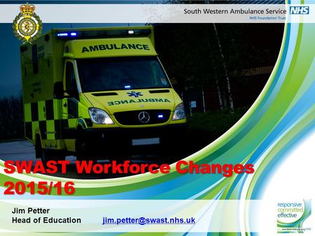 SWAST Workforce Changes 2015/16