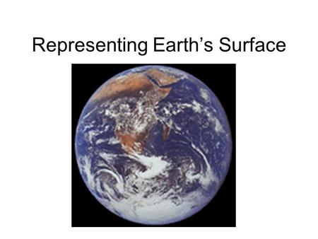 Representing Earth’s Surface. Verbal/Literary Representations Washington Irving’s “Rip Van Winkle”