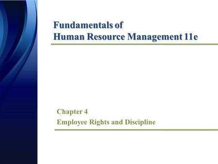 Chapter 4 Employee Rights and Discipline