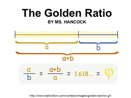 The Golden Ratio BY MS. HANCOCK