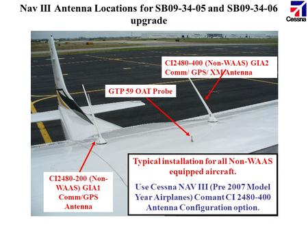 Nav III Antenna Locations for SB and SB upgrade