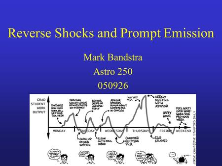Reverse Shocks and Prompt Emission Mark Bandstra Astro 250 050926.