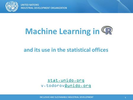 Machine Learning in R and its use in the statistical offices